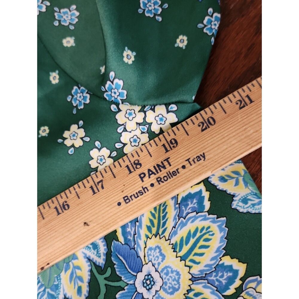 Anthropologie Maeve Long Sleeve Scarf Button Front Blouse, Green Floral, Size S - Picture 11 of 12
